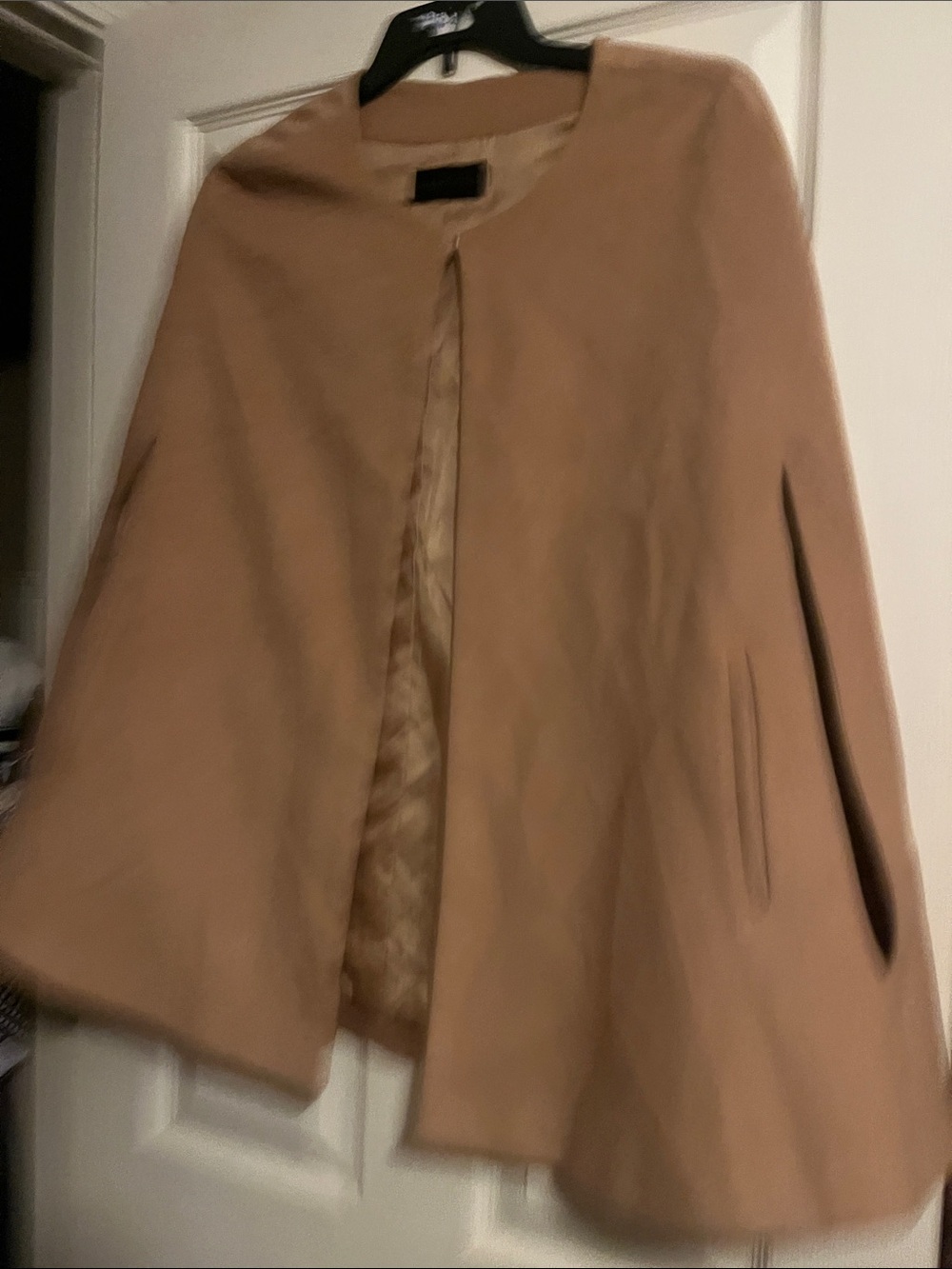 Blaque Label Camel Cape with Hidden Front Pockets - Picture 2 of 4